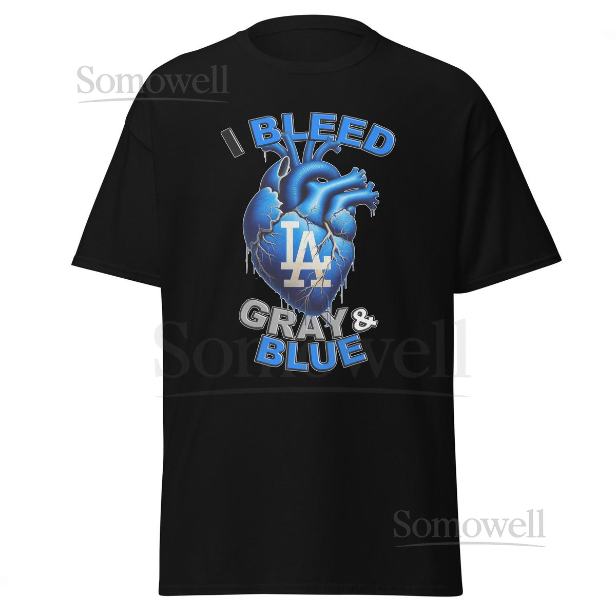 LA Dodgers 'I Bleed Blue and Gray' Unisex Classic Tee_524