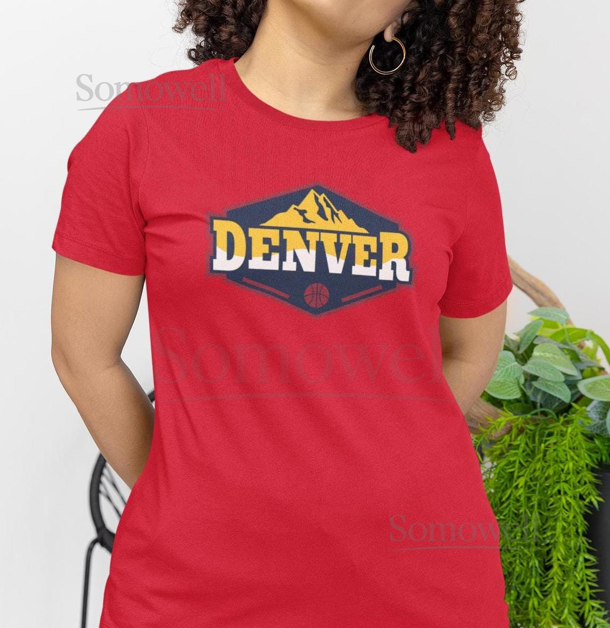 Vintage Denver Basketball T-Shirt Mile High City Sports Fan Gift_580