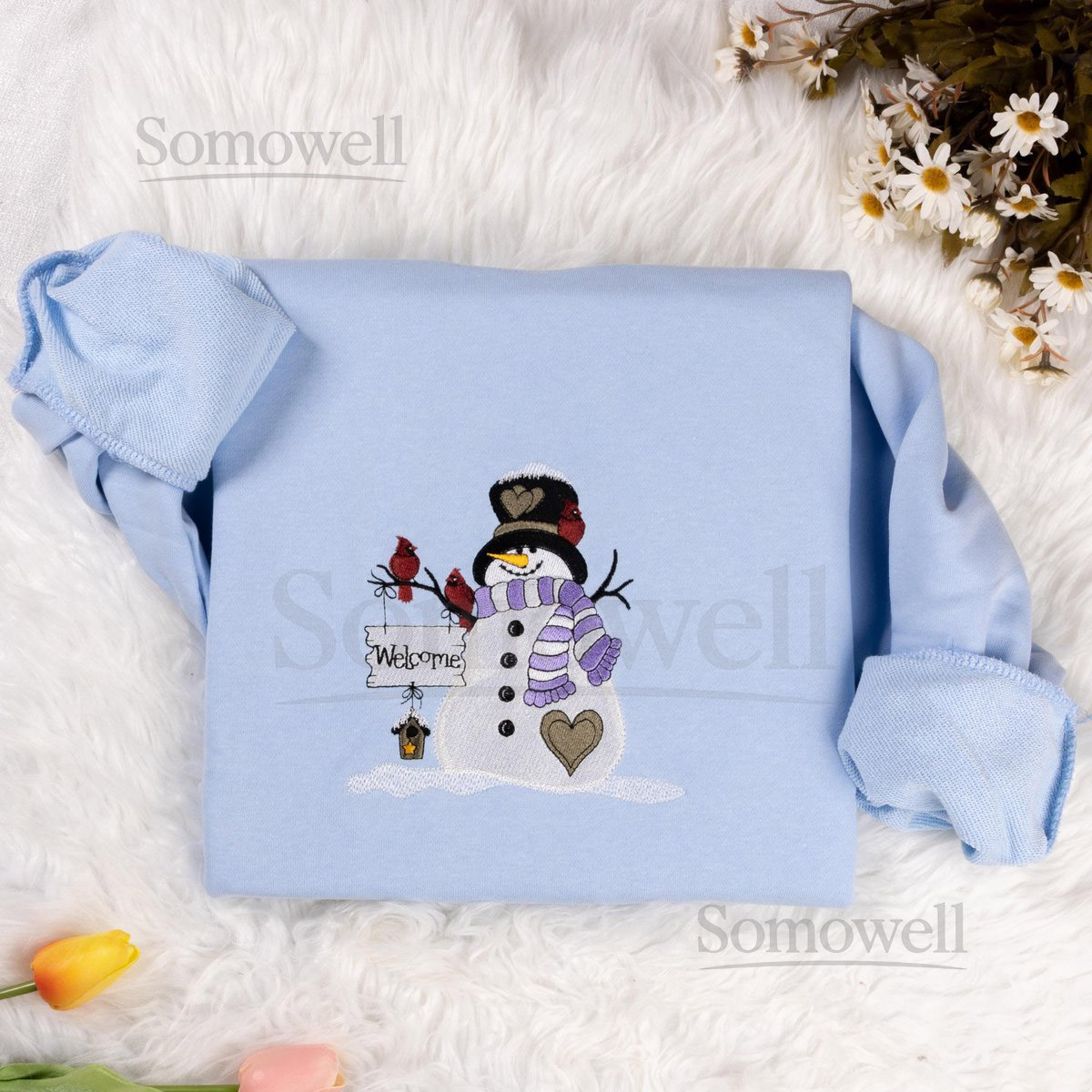Snowman Christmas Embroidered Sweatshirt Christmas Snowman Embroidered Hoodie Snowman Christmas Sweater Christmas Crew Neck Sweatshirt_150
