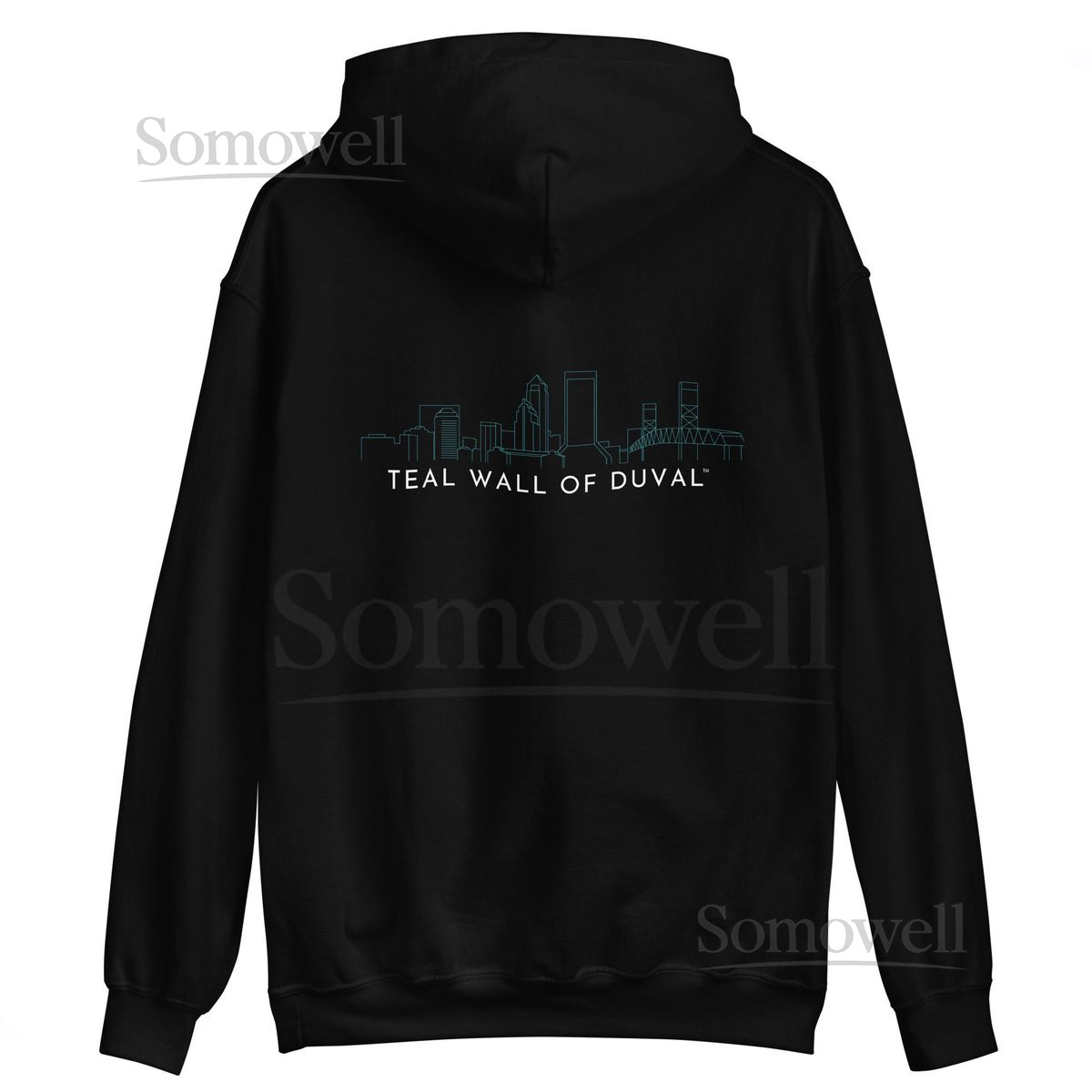 Teal Wall of Duval Black Sweatshirt Jacksonville Jaguars _852