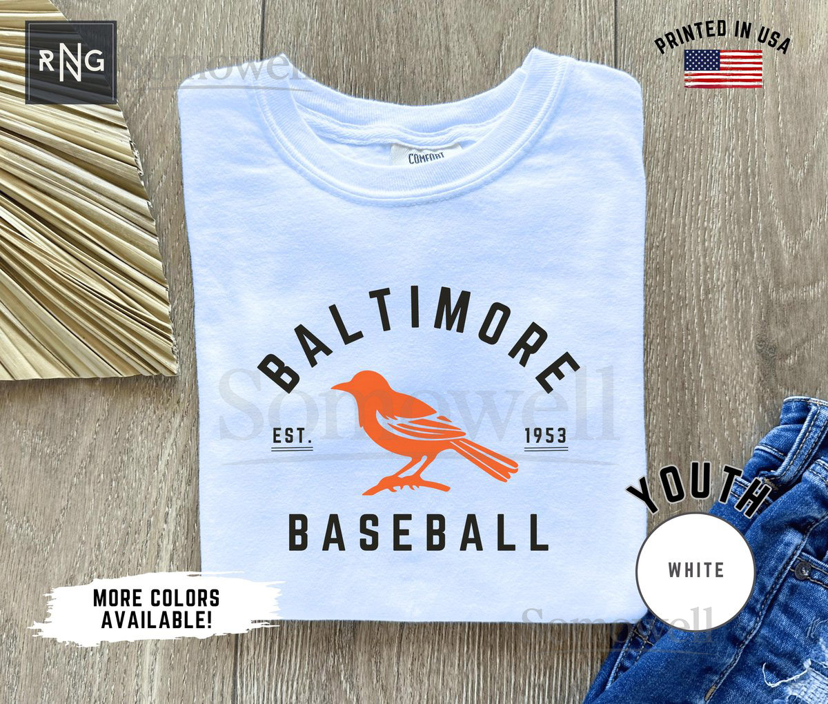 Youth Baltimore Baseball Shirt Kids Oriole Baseball Shirt Baltimore Baseball Apparel Baltimore Sports Apparel Retro Oriole Baseball Gift_733
