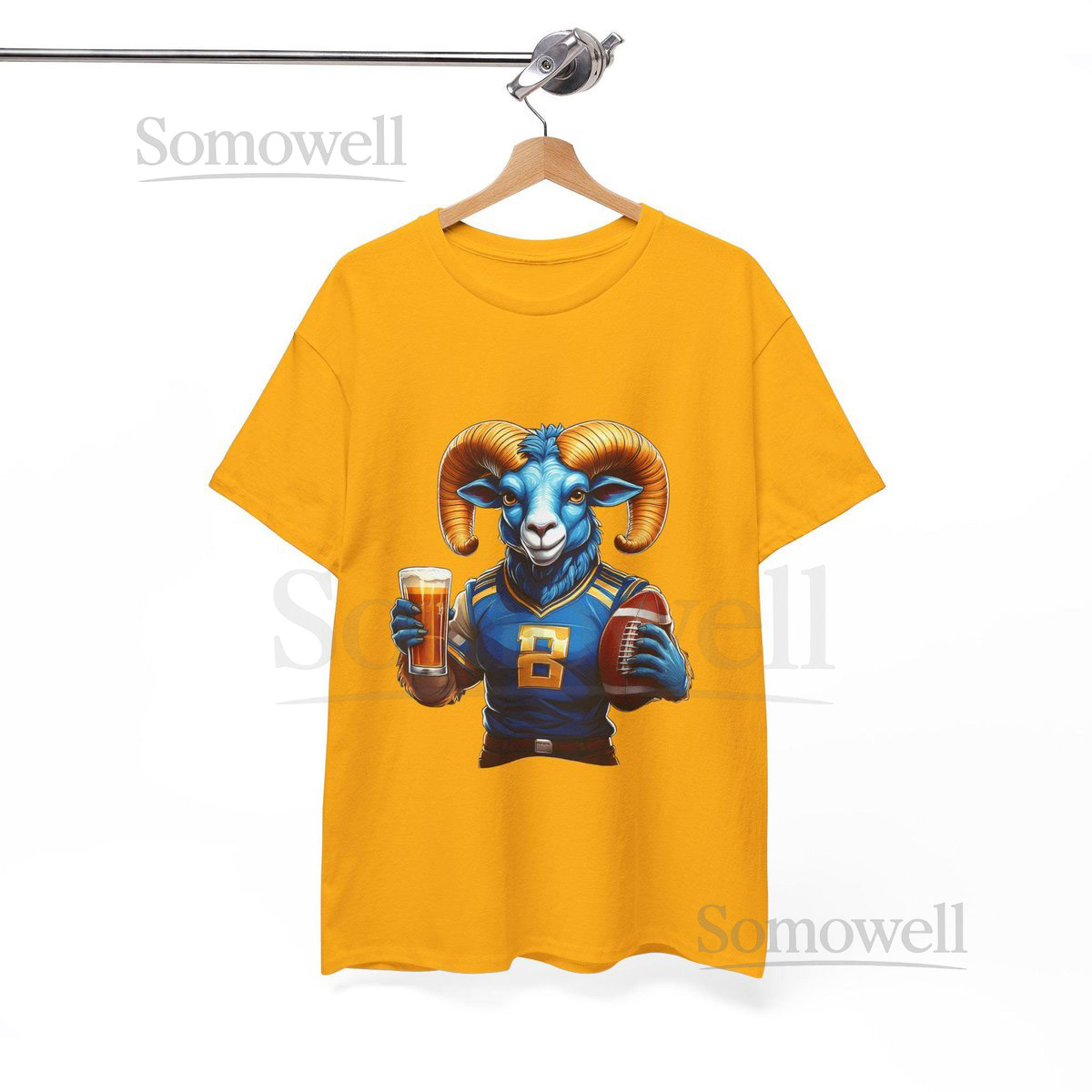 Los Angeles Rams Football and Beer Unisex T-shirt Game Day Apparel_577