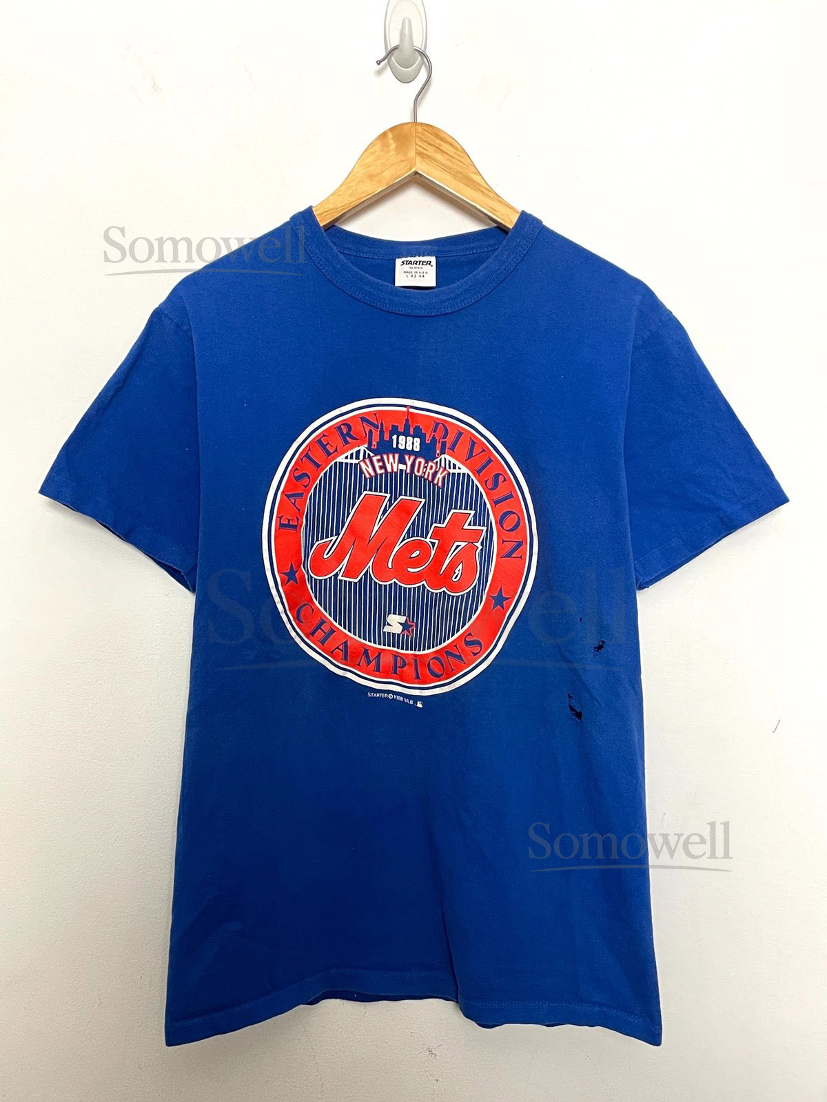 Vintage 1988 Starter made in USA New York Mets National League Eastern Division Champions MLB Baseball Graphic Tee Shirt fits adult Medium_964