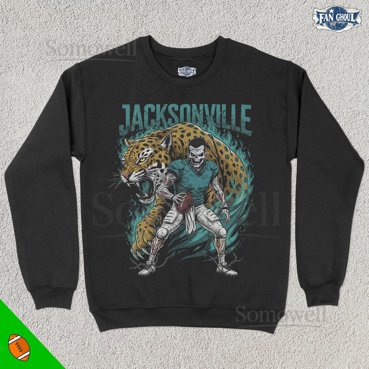 Jacksonville Football Crewneck American Team Sports Sweatshirt US Sports Clothing Football Fan Gift Football Apparel Vintage _587