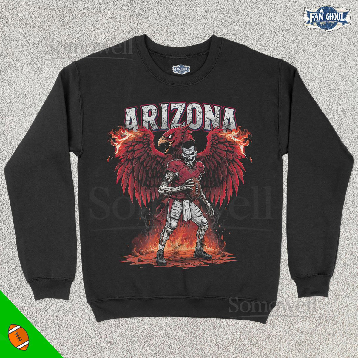 Arizona Football Crewneck American Team Sports Sweatshirt US Sports Clothing Football Fan Gift Football Lover Apparel Vintage Cardinal_63