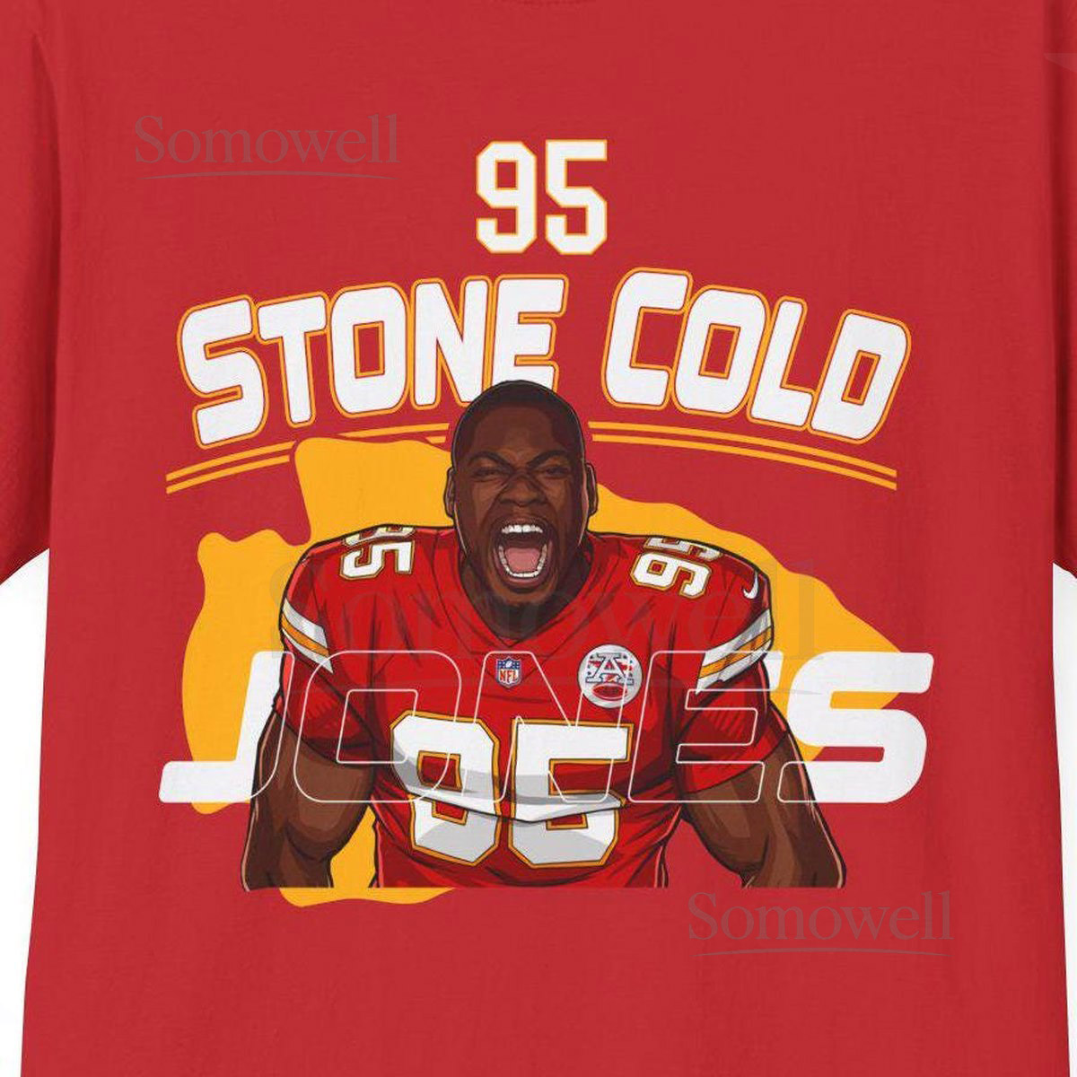 Stone Cold Chris Jones t shirt unisex - Kansas City Defense Red Kingdom Chiefs_751