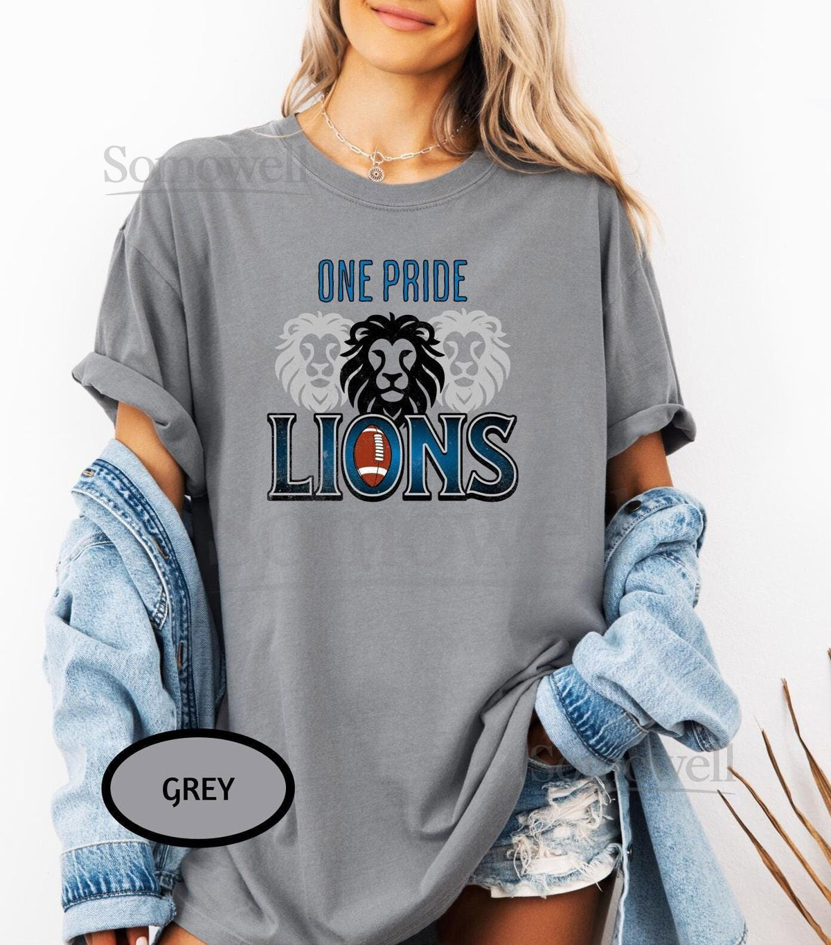 Vintage Detroit Football Shirt Detroit Lion Cute One Pride Retro Lions Fan Crewneck Detroit Sweater Lion Detroit Football Comfort Colors_708