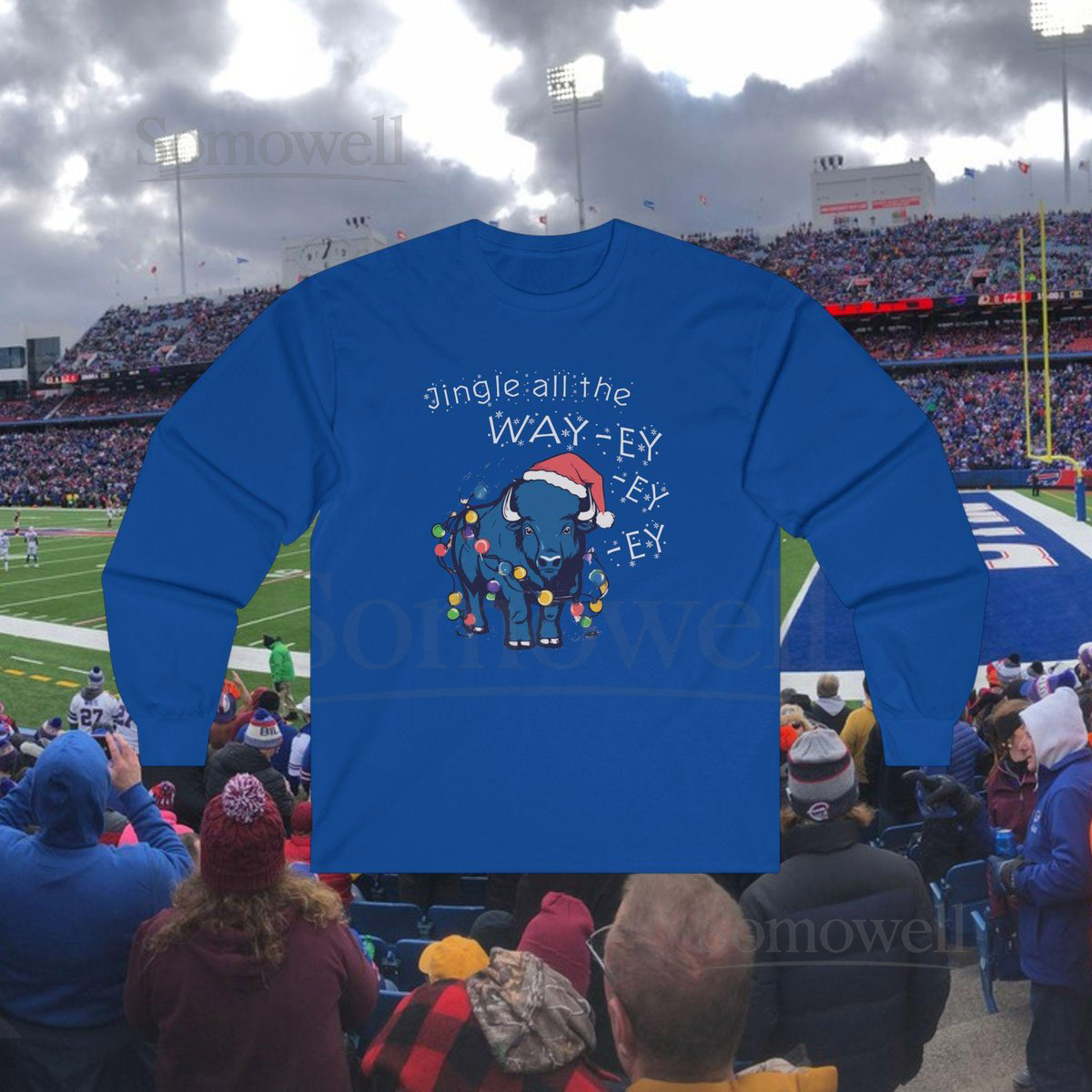 Buffalo Bills Christmas Long Sleeve Tee Merry BIllsmas Shirt for Bills Mafia Jingle all the Way-ey-ey-ey Holiday Football Fan Gift Bills_224