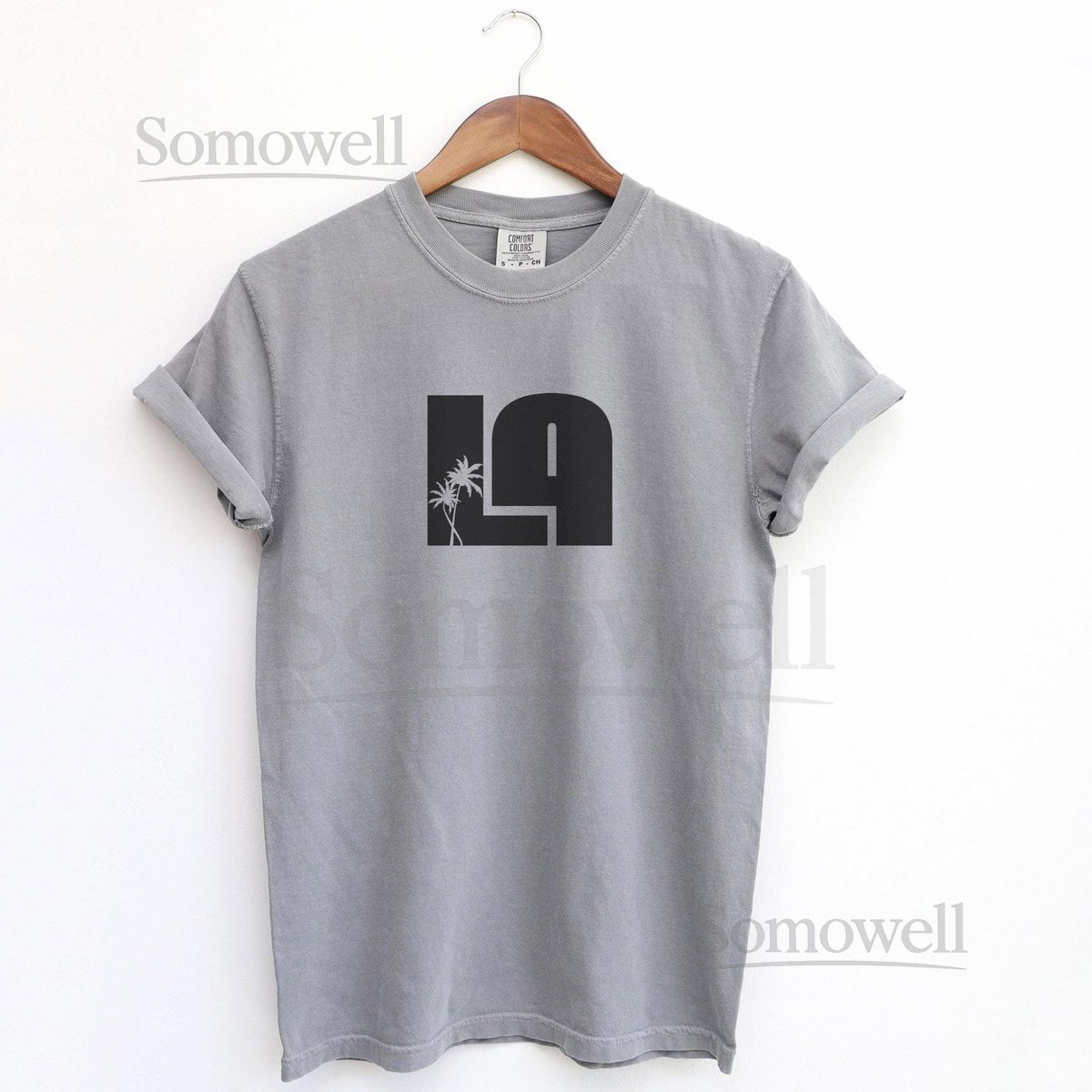 LA Retro T-Shirt Unisex Palm Tree Cutout Los Angeles shirt Venice Beach California Vibes 70s la 80s skate throwback_437