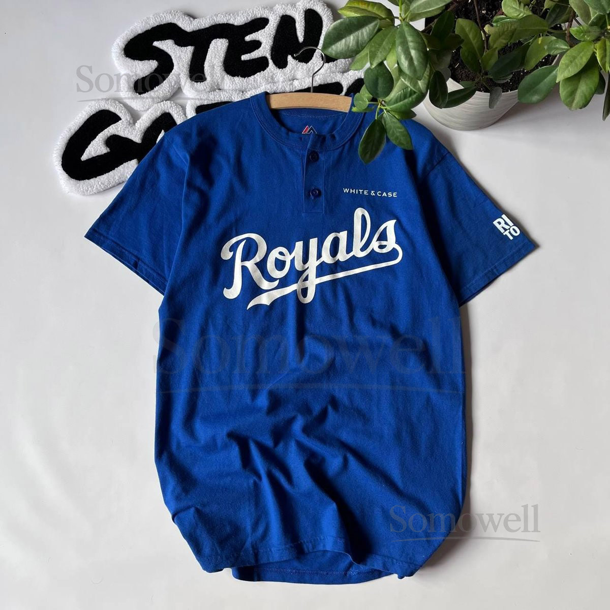 Vintage Majestic Kansas City Royals shirt MLB World Tour Series M_908