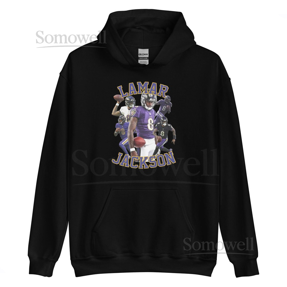 Lamar Jackson Hoodie Baltimore Ravens Unisex Hooded Sweatshirt_761