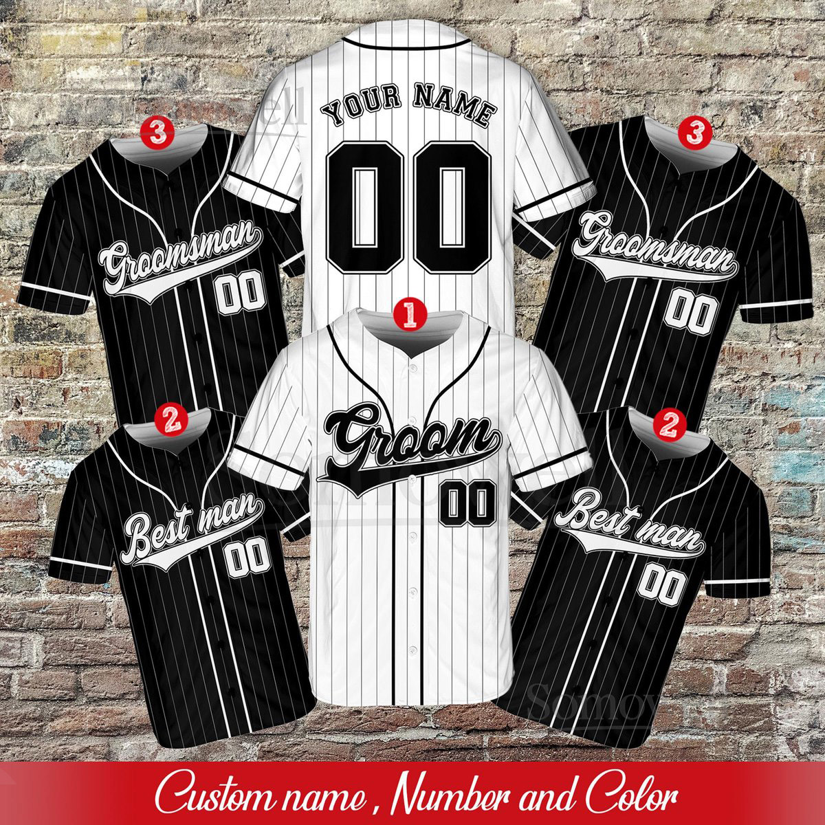 Personalized The Groom Groomsmen Baseball Jersey Custom Best Man Jersey Baseball Jersey For Engagement Married Couple Wedding Jersey_777