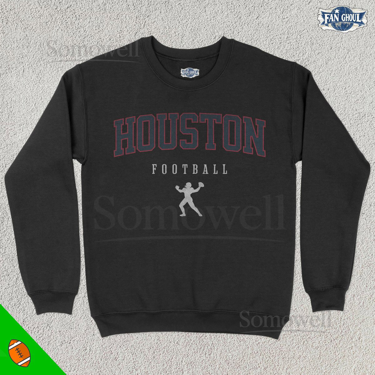 Houston Football Varsity Sweatshirt College Sports Crewneck College Sweater Football Fan Gift Football Lover Apparel Vintage_272