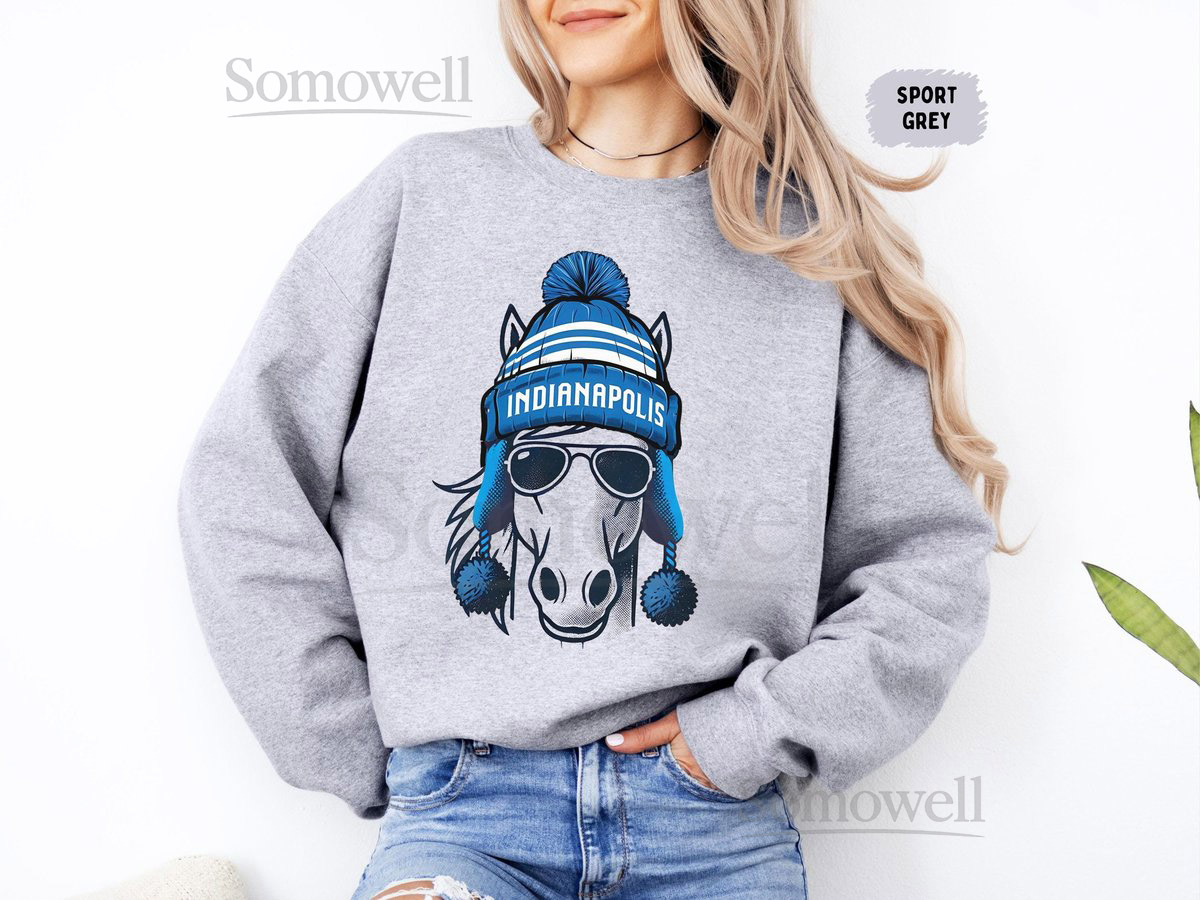 Indianapolis Football Team Sweatshirt Indy Fan Apparel Sports Team Crewneck Jumper Football Lover Gift Indianapolis Swea_526