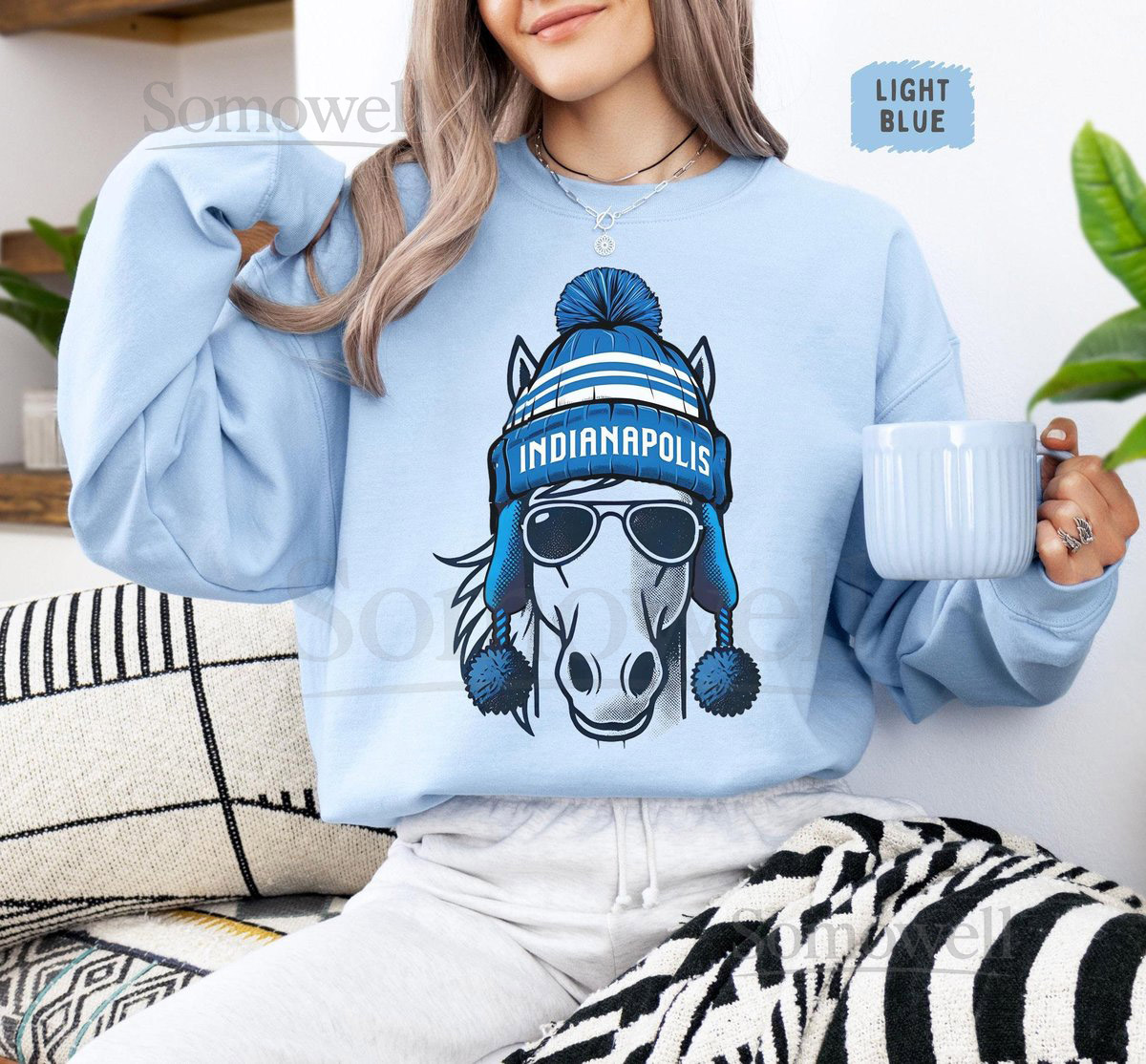 Indianapolis Football Team Sweatshirt Indy Fan Apparel Sports Team Crewneck Jumper Football Lover Gift Indianapolis Swea_527