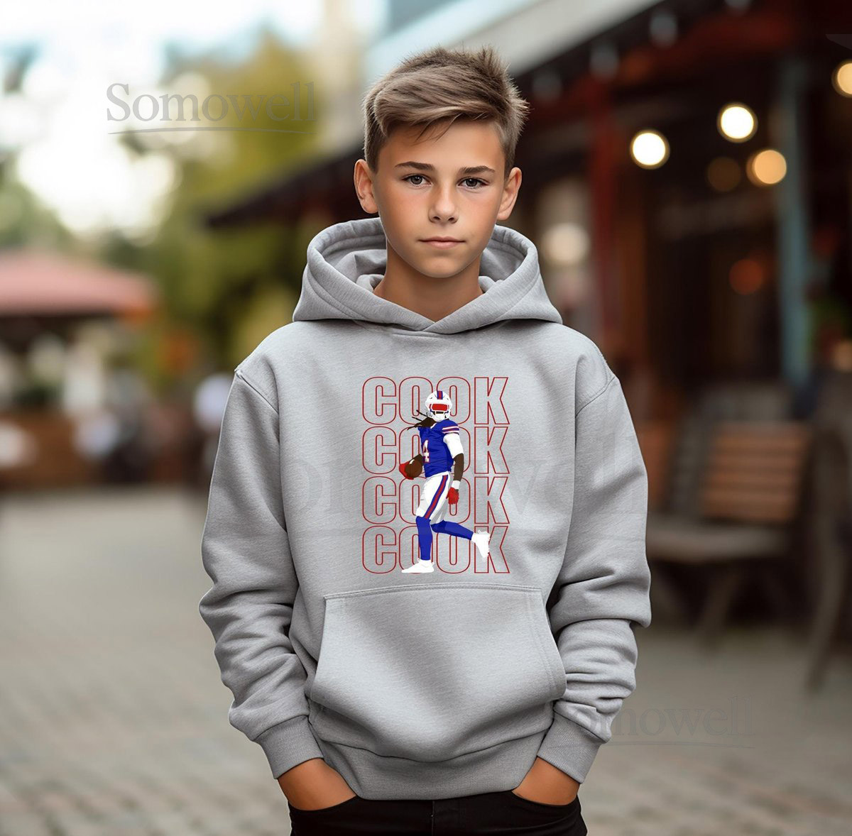 Cook Buffalo Football Fan Youth Hoodie_601