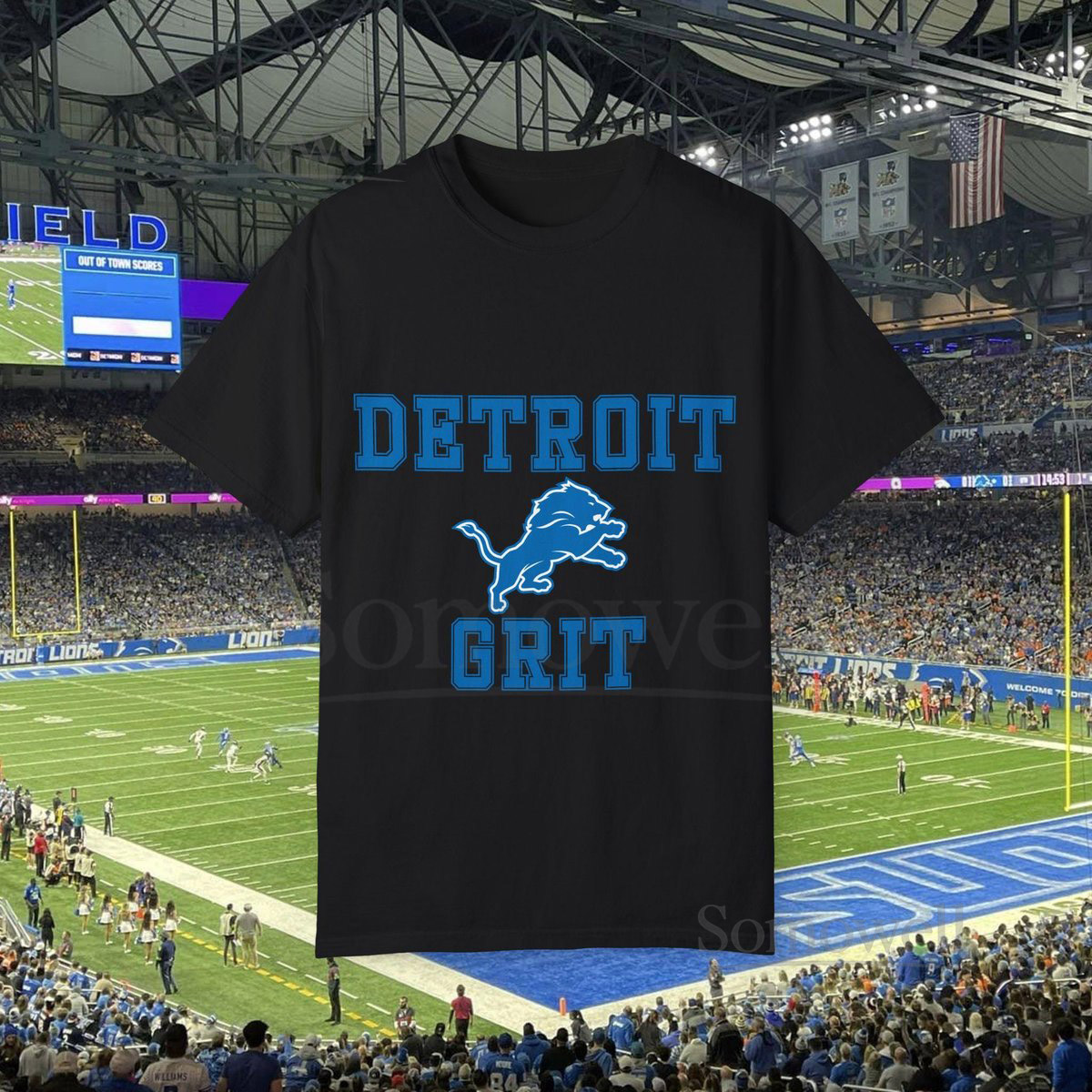 Detroit Lions Grit Unisex T-shirt_254