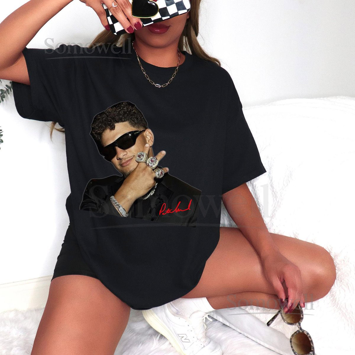 Three Rings Mahomes KC Chiefs Shirt Cozy KC Football Shirt with Distressed Print Kansas City Shirt Retro Design_762