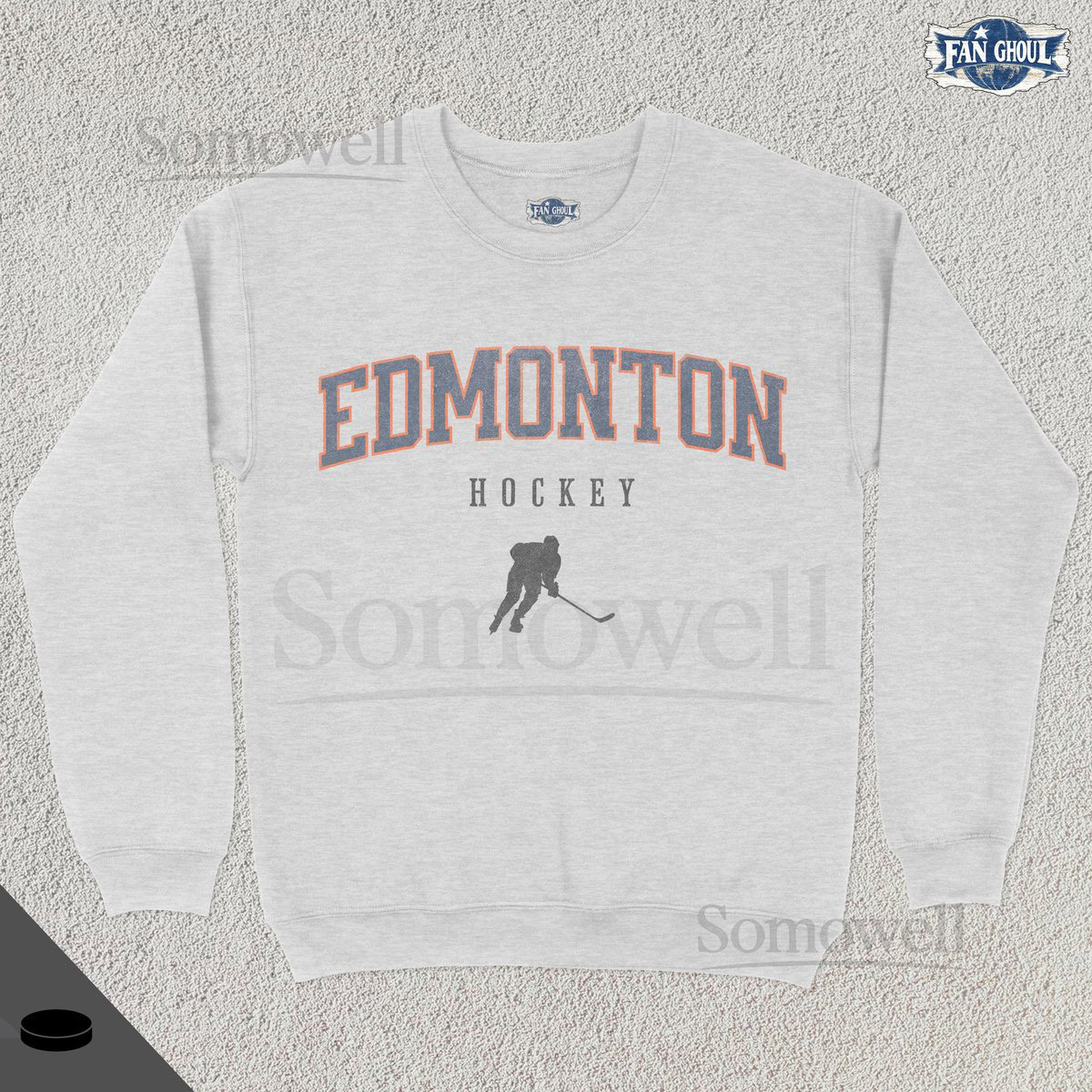 Edmonton Hockey Varsity Sweatshirt College Sports Crewneck College Sweater Hockey Fan Gift Hockey Lover Apparel Vintage Retro Oiler_48