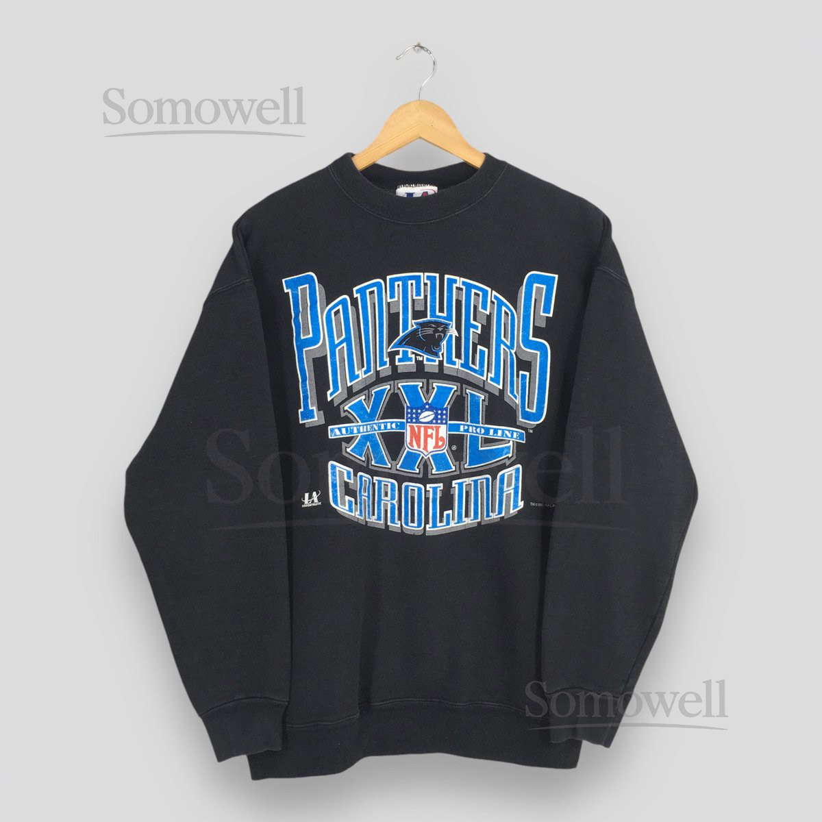 Vintage Carolina Panthers NFL Sweatshirt Medium Carolina Panthers American Football Printed Sweater Retro Panther Super Bowl Crewneck Size M_1045