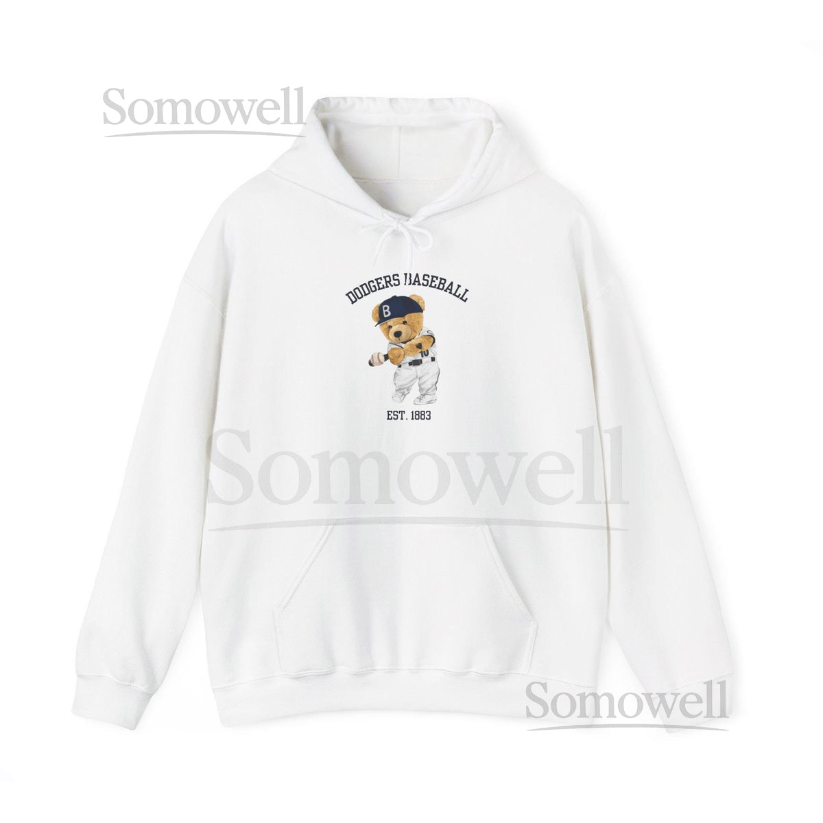 Dodgers Baseball Bear Hoodie Designer Inspired Sweatshirt Cartoon Unisex Jacket Sports Fan Gift Cozy Hooded Pullover LA Team Apparel_292