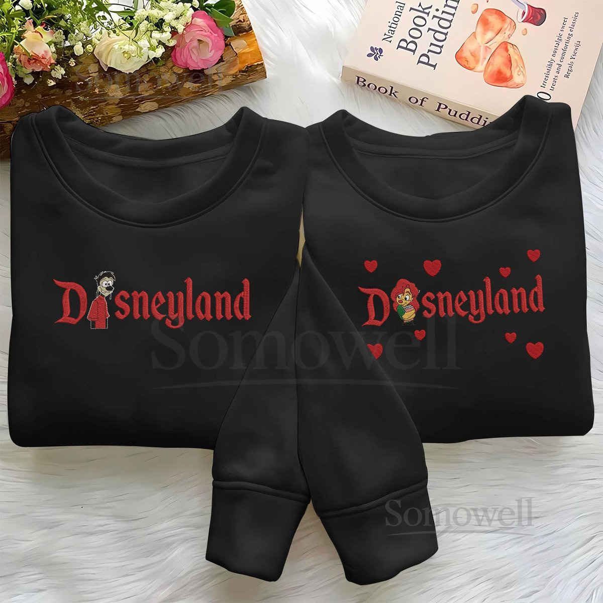 Disneyland Max And Roxanne Embroidered Sweatshirt Disney Couple Embroidery Hoodie A Goofy Movie Shirt Disneyworld Valentine Day Gift_48