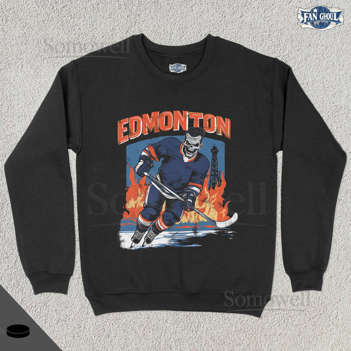 Edmonton Hockey Crewneck Edmonton Oiler Sports Sweatshirt Ice Hockey Clothing Hockey Fan Gift Hockey Lover Vintage Edmonton Alberta_43