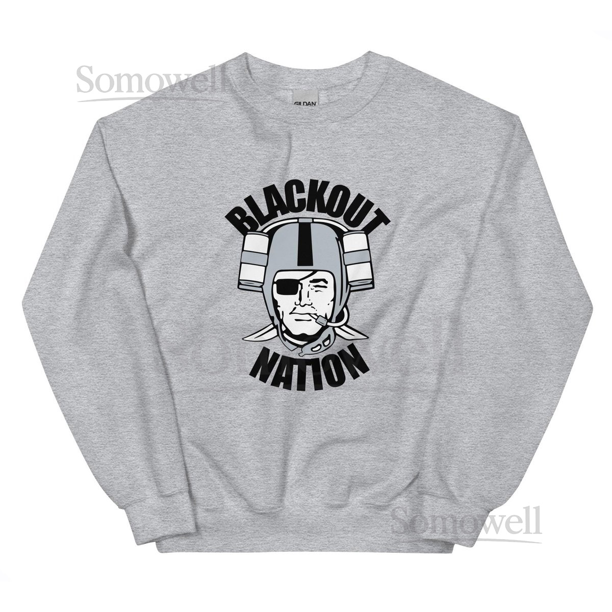 Blackout Nation Raiders Sweatshirt Las Vegas Football Fan Crewneck_1