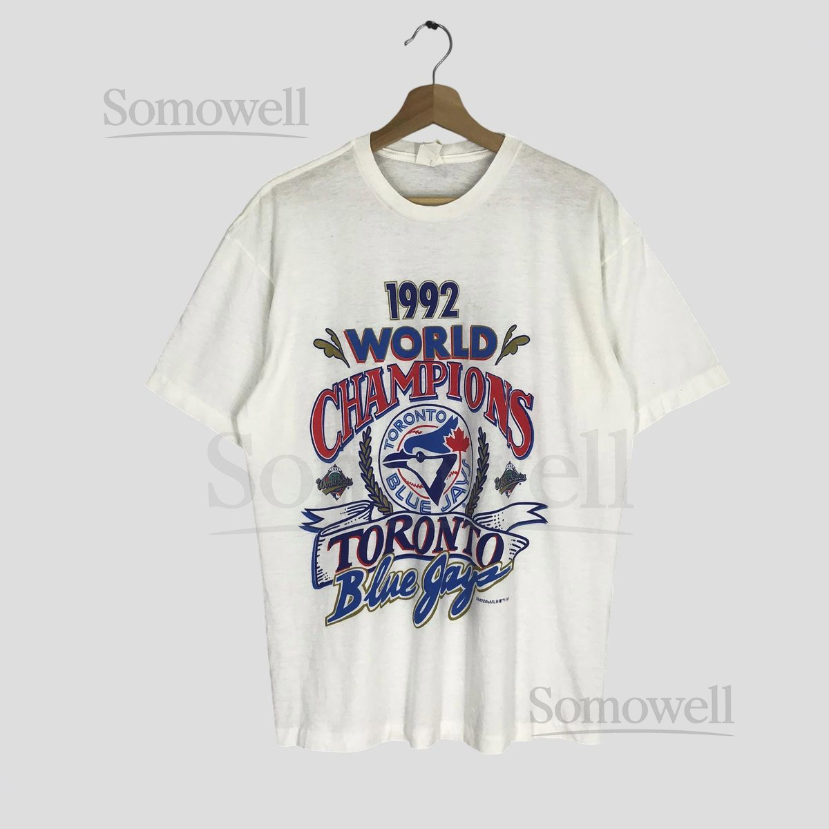 Vintage 90's Toronto Blue Jays Tshirt XLarge Toronto Blue Jays World Champions Spell Out T-shirt Toronto Blue Jays Mlb Baseball Team Size XL_425