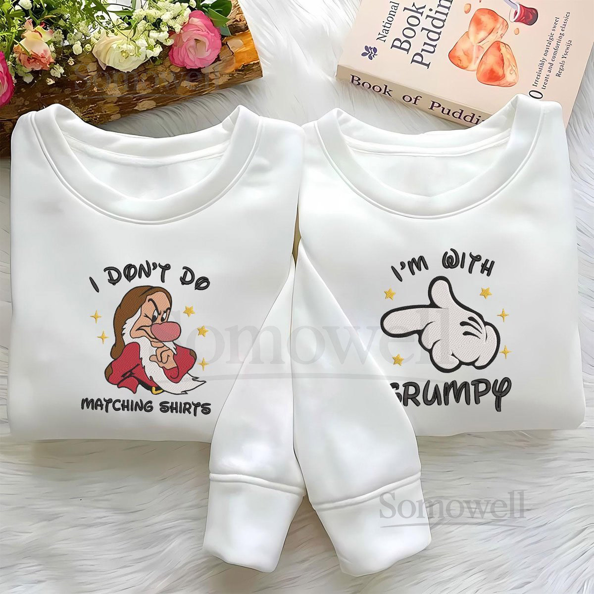Embroidered I Dont Do Matching Shirts Im With Grumpy Sweatshirt Matching Mom And Dad Shirt Disney Couple Hoodie Valentines Shirt_81