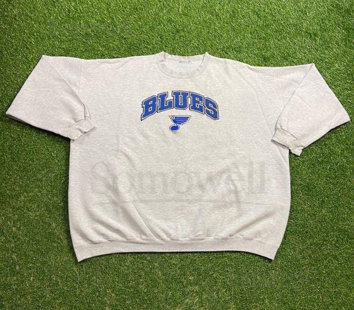 Vintage St Louis Blues Crewneck Sweatshirt Size XXL 2XL NHL Hockey Missouri Pull Over Oversized 1990s 90s_757