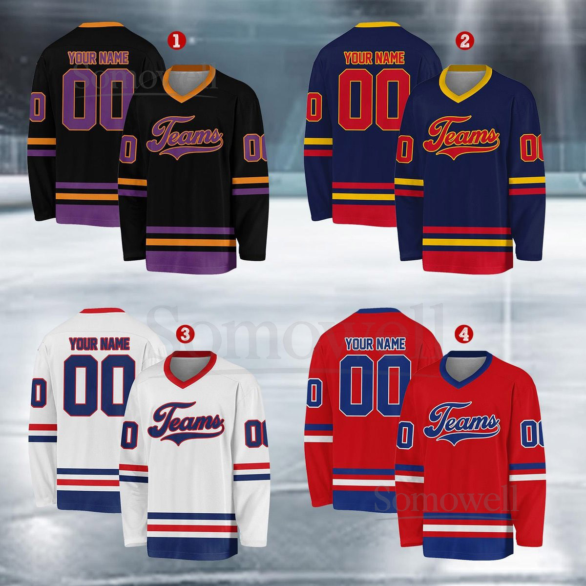 Personalized Team Name Number Hockey Jersey Custom Name Hockey Jersey Hockey Jersey Uniform For Hockey Fans Hockey Lovers_750