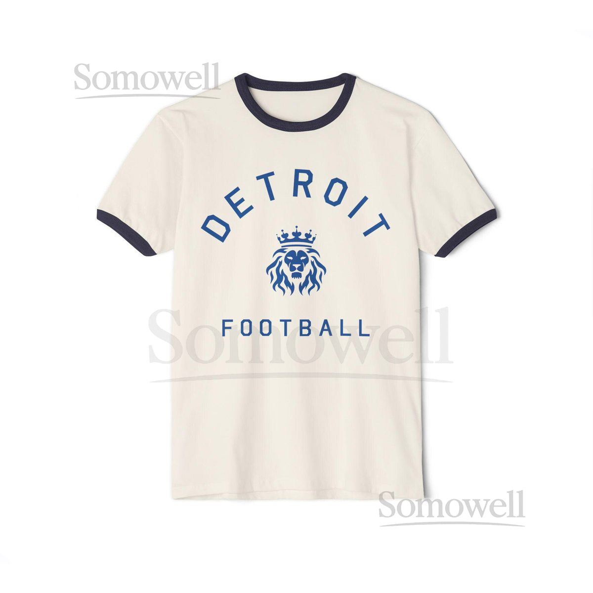 Detroit Football Unisex Ringer T-Shirt - Retro Sports Tee_162