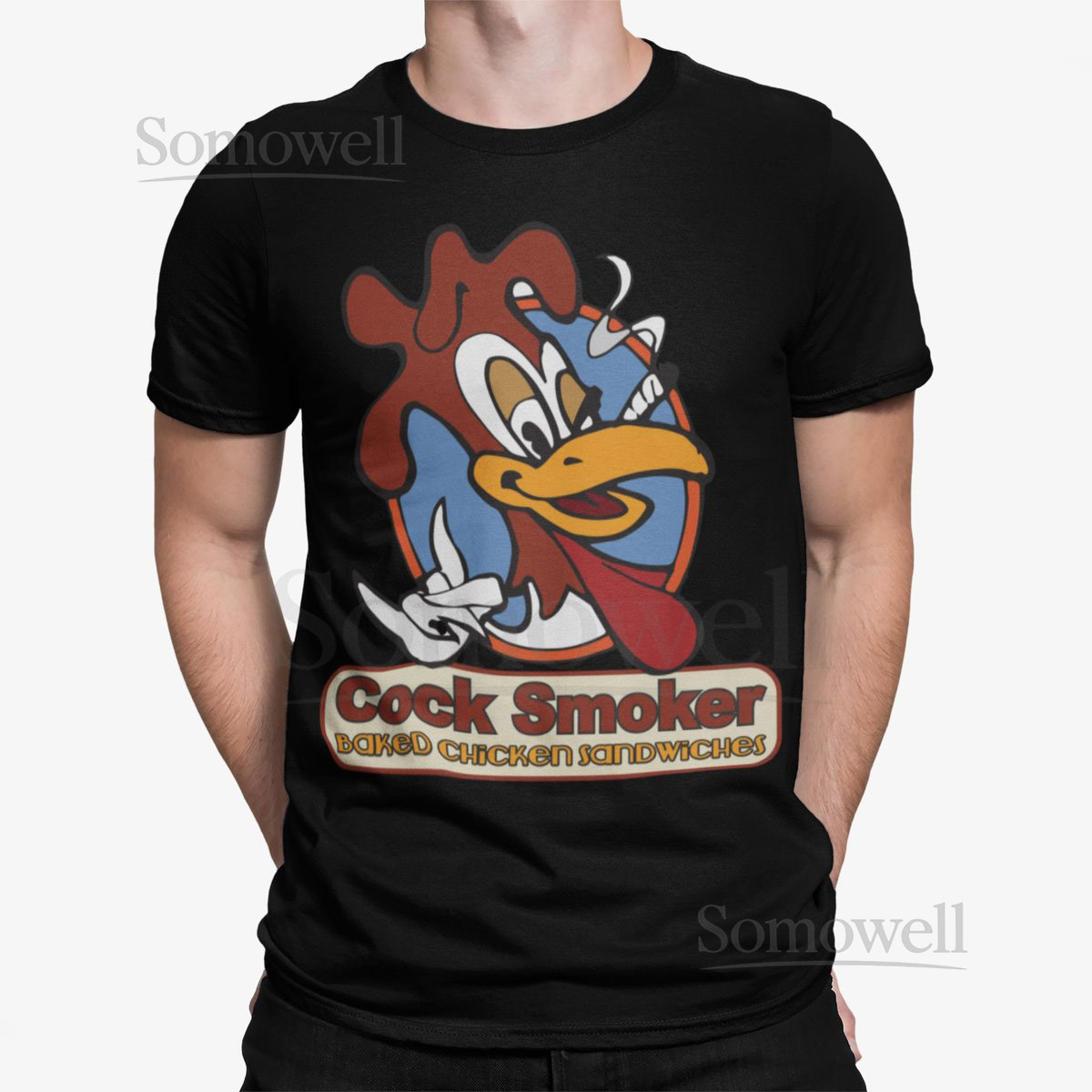 Kevin Smith Jay Silent Bob Reboot Cock Smoker Baked Chicken Sandwiches Logo Official Men's T-Shirt_481