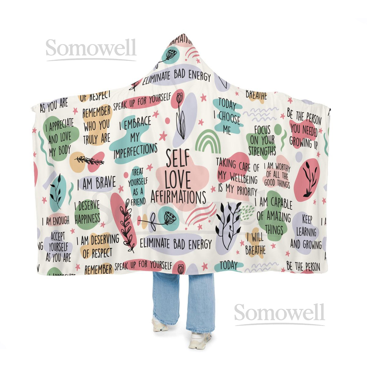 Self Care Hooded Blanket Hooded Blanket Wearable Blanket Hoodie Blanket Snuggle Blanket Sherpa Blanket Cozy Blanket_72