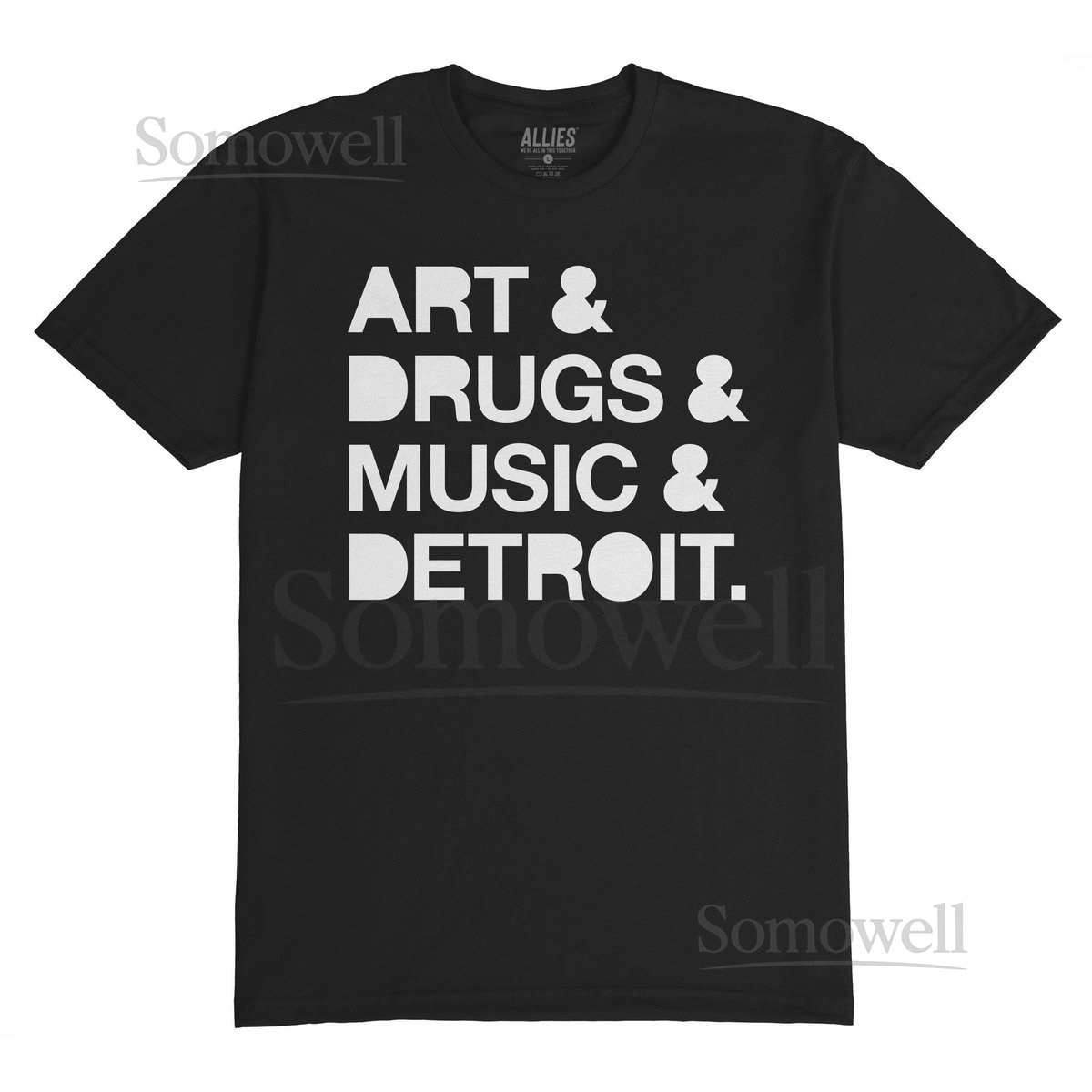 Detroit Art Drugs Music T-Shirt Men's Unisex Detroit Culture Shirt Cool Detroit Tee Detroit Music Scene Shirt Detroit Street Art_110