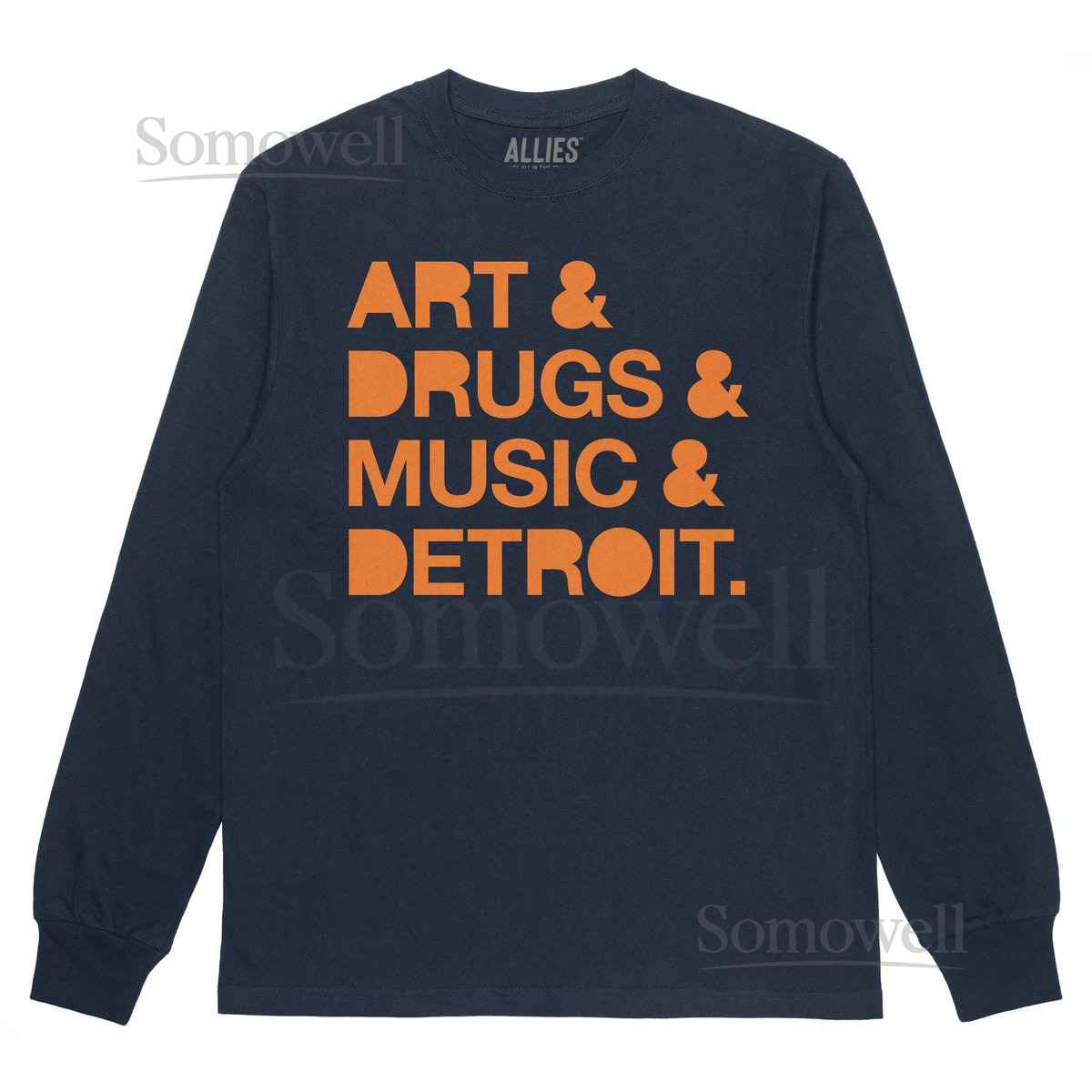 Detroit Art Drugs Music Long Sleeve T-Shirt Mens Unisex Detroit Culture Shirt Cool Detroit Tee Detroit Music Scene Shirt_109