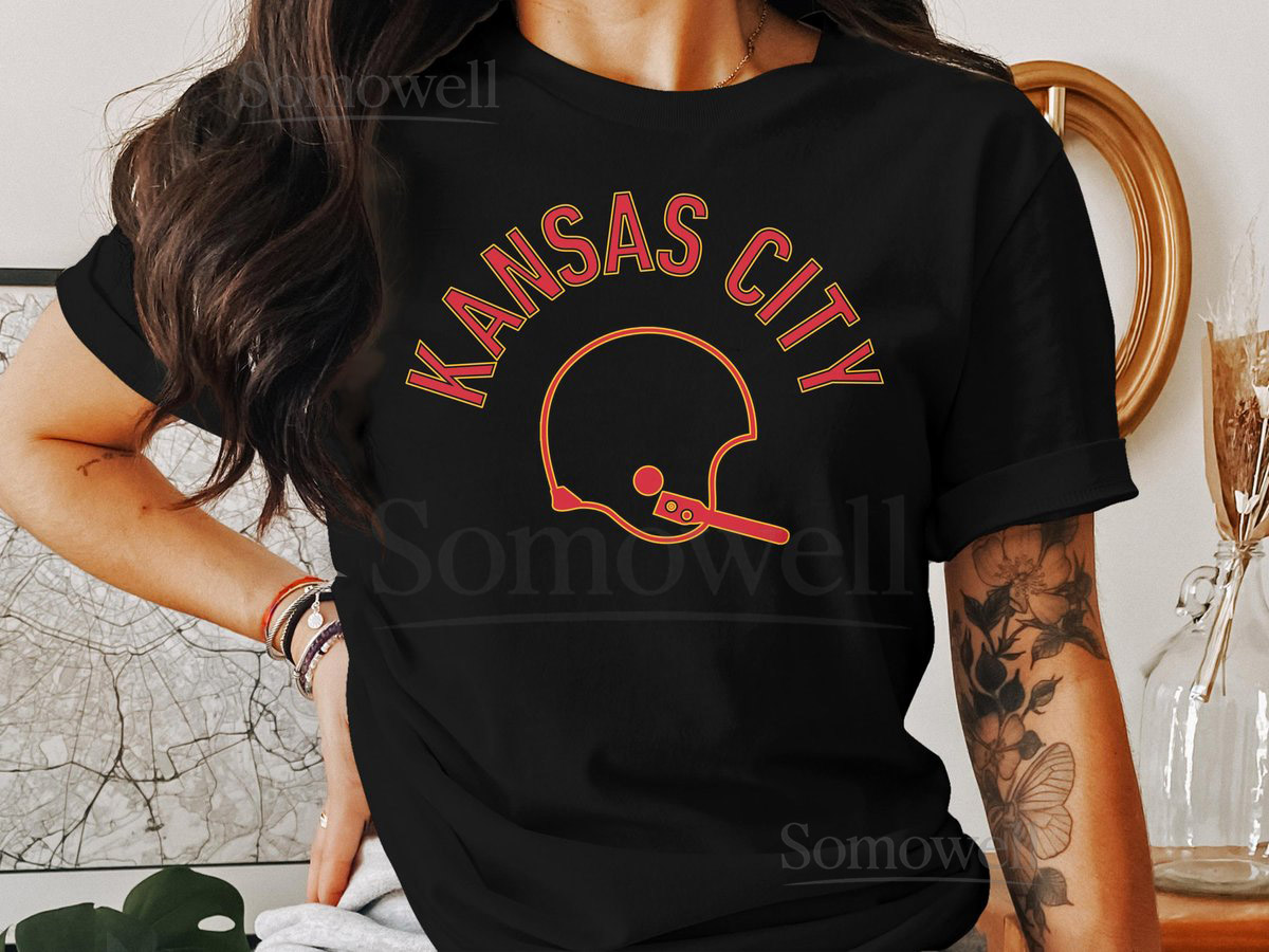 Kansas City Chiefs Football Retro Helmet Short-Sleeve Long-Sleeve T-Shirts_266