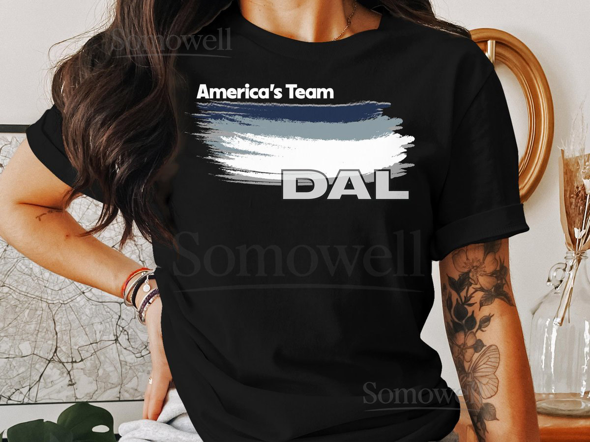 Dallas Cowboys America's Team Football Color Swoosh Short-Sleeve Long-Sleeve T-Shirts_116