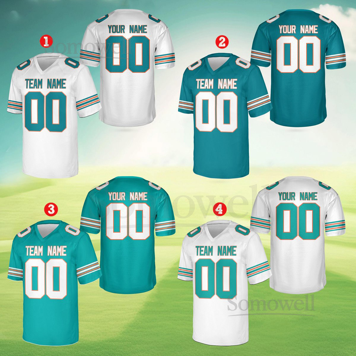 Personalized Team Name And Number Any Football Jersey Custom V-neck Short Sleeve Jersey Shirt Football Jersey For Football Fan Lover_411