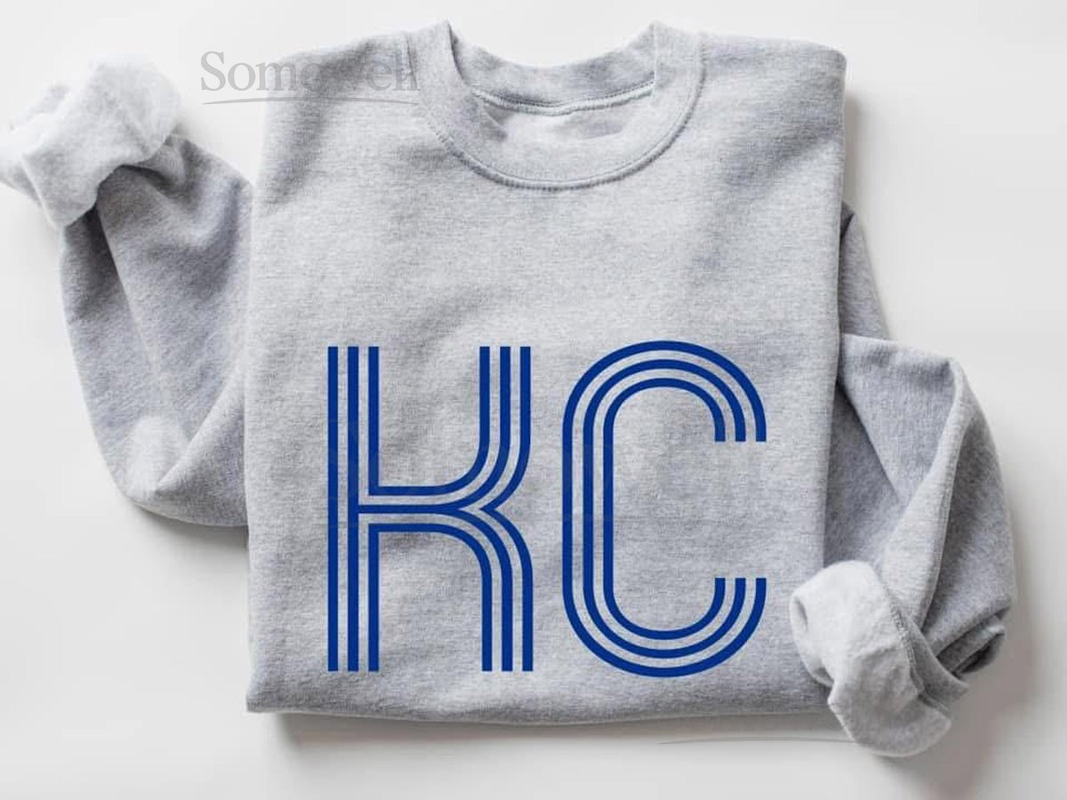 KC Blue Open Lines Crewneck KC Blue Open Lines T-Shirt KC Blue Open Lines Long Sleeve Tee_470