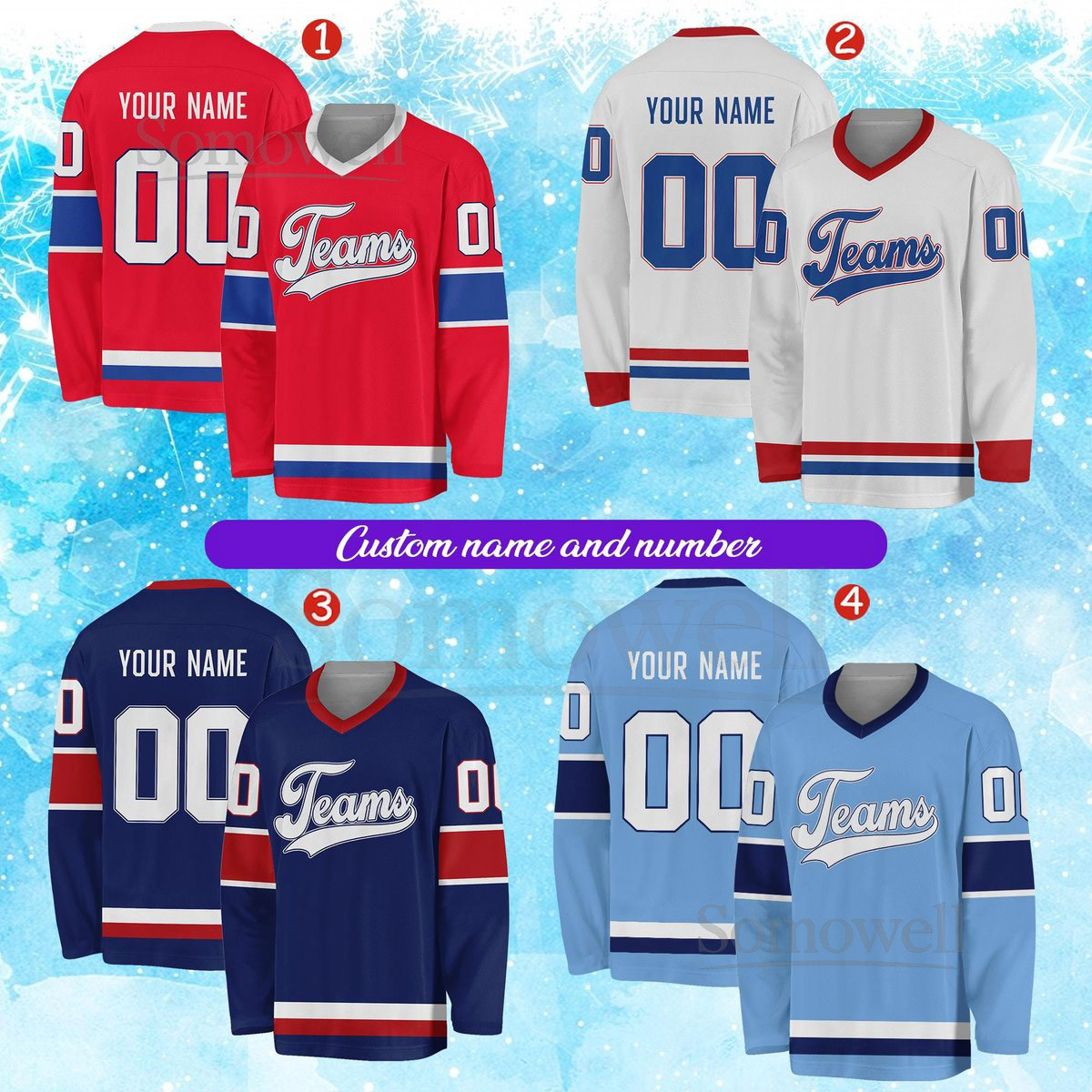 Personalized Team Name Number Hockey Jersey Custom Name Hockey Jersey Hockey Jersey Uniform For Hockey Fans Hockey Lovers_753