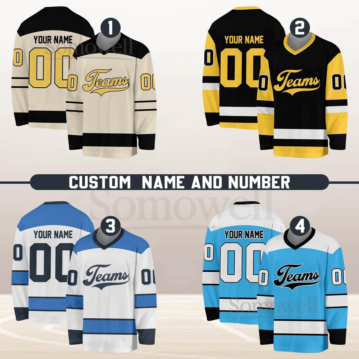 Personalized Team Name Number Hockey Jersey Custom Name Hockey Jersey Hockey Jersey Uniform For Hockey Fans Hockey Lovers_757