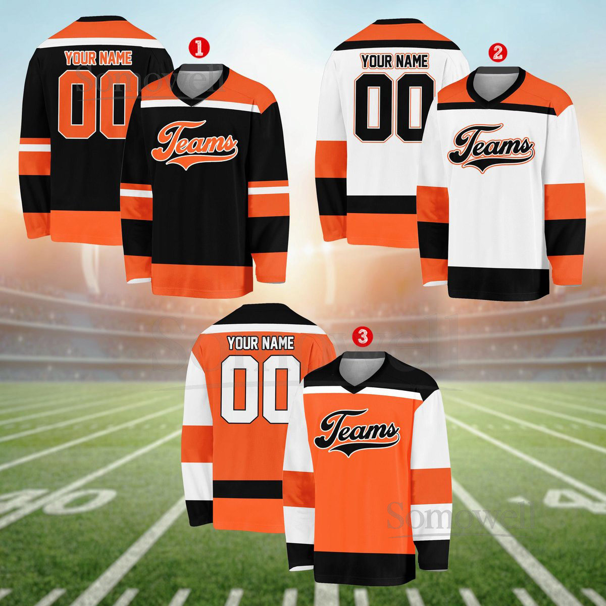 Personalized Team Name Number Hockey Jersey Custom Name Hockey Jersey Hockey Jersey Uniform For Hockey Fans Hockey Lovers_758