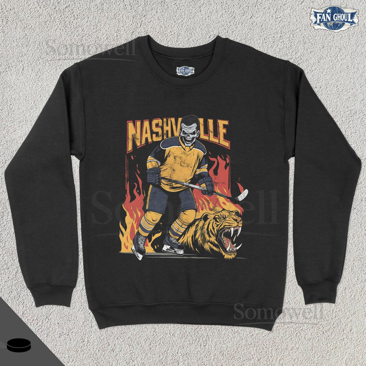 Nashville Hockey Crewneck Predator Ice Hockey Sweatshirt Sports Clothing Hockey Fan Gift Hockey Lover Vintage Nashville Tennessee_321