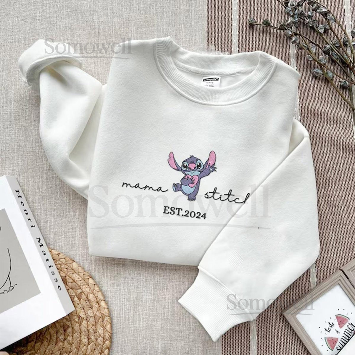 Custom Mama Stitch Embroidered Sweatshirt Lilo And Stitch Embroidered Hoodie Disney Mom Shirt Cartoon Shirt Mother Day Mom Gift_25
