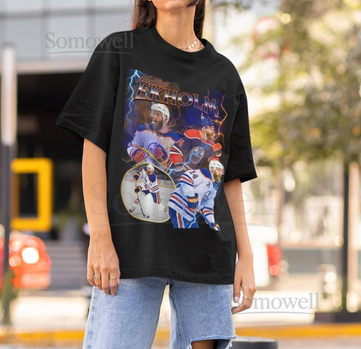 Mattias Ekholm Oilers Shirt Vintage 90s Edmonton Oilers NHL Tee Hockey Design Retro Bootleg Gift Graphic Tee Unisex T-Shirt Limited Edition_322