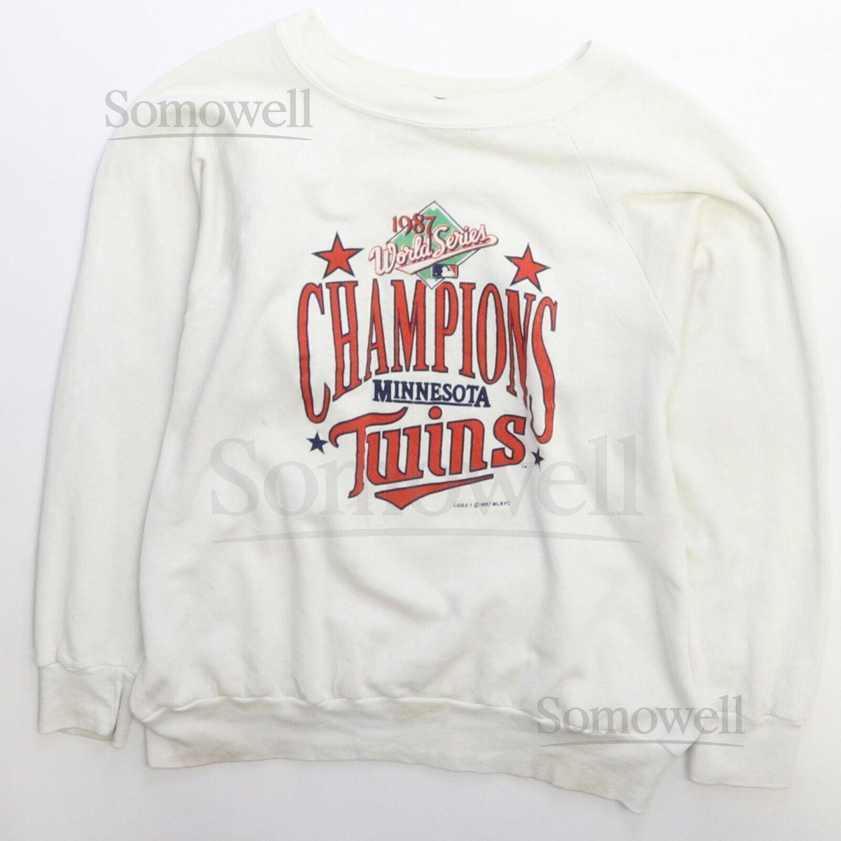 Vintage Minnesota Twins World Series Champs Sweatshirt Size Large 1987 80s MLB_925