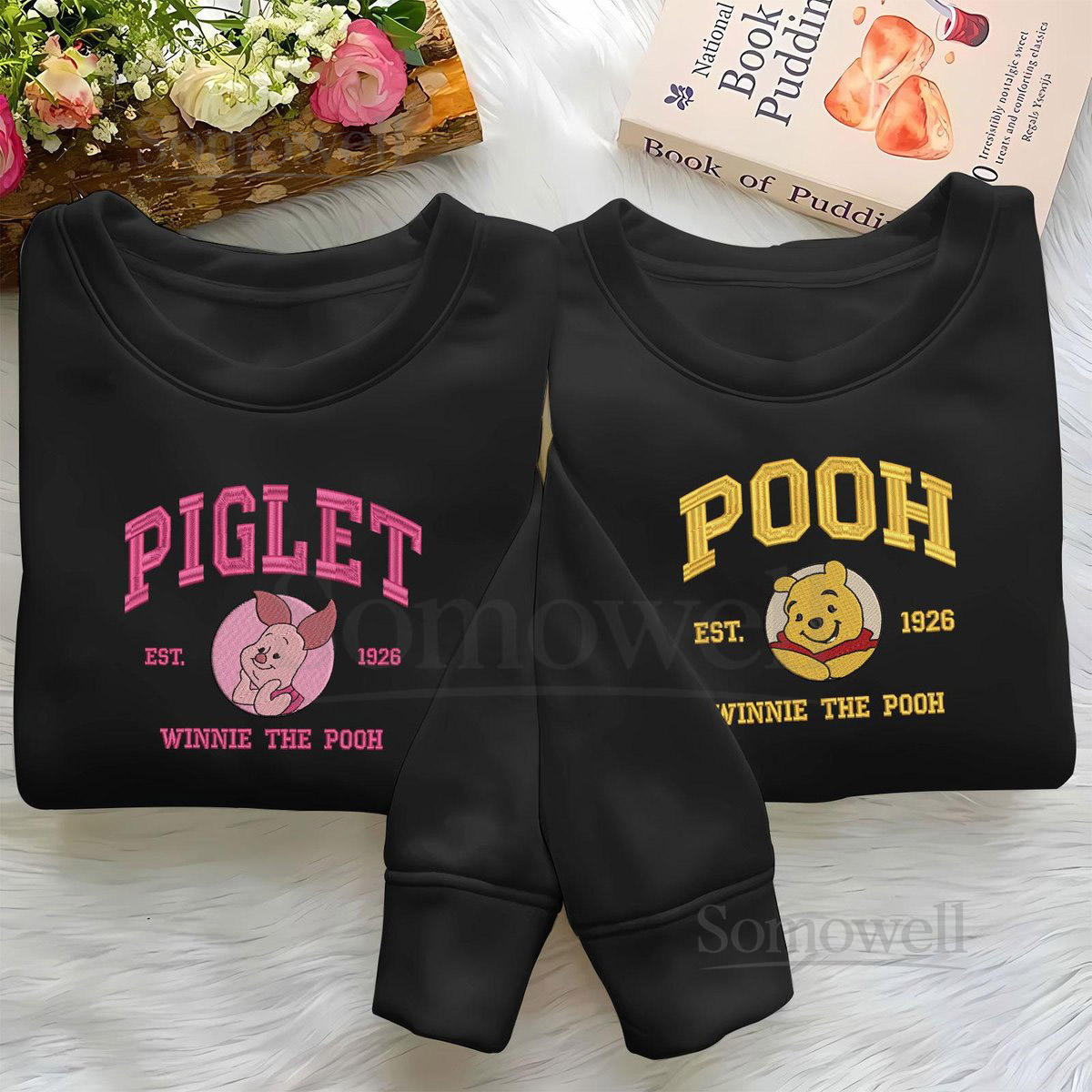 Pooh Eeyore Piglet Tigger Embroidered Sweatshirt Pooh And Friends Embroidery Hoodie Disney Shirt Disneyland Shirt Disneyworld Shirt_140