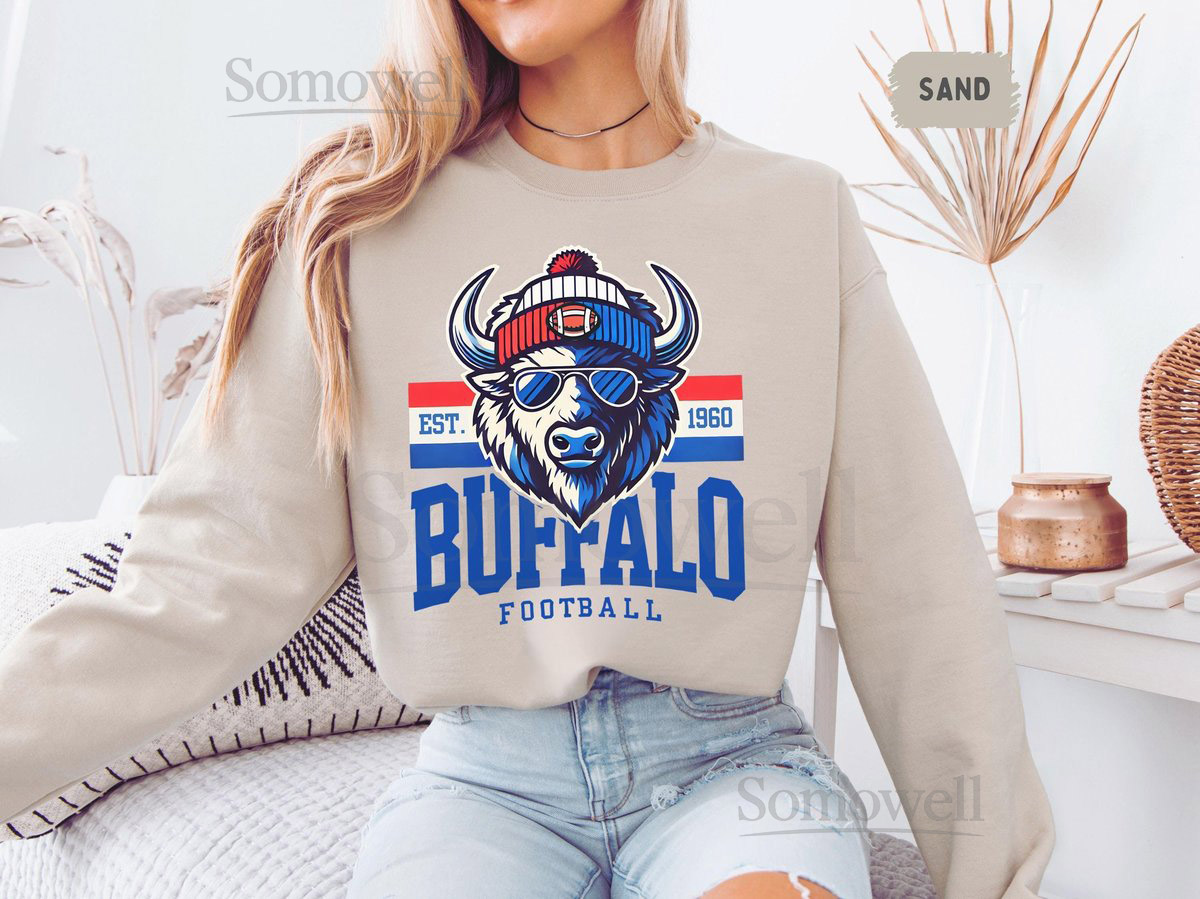 Buffalo Football Team Sweatshirt Unisex Crewneck Jumper Buffalo Fan Gift Football Team Apparel Sports Lover Sweatshirt_291